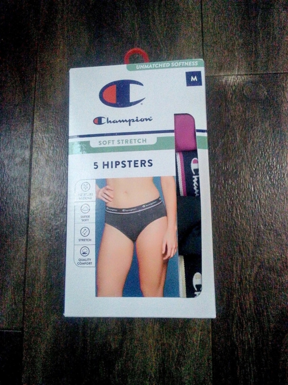 Champion Soft Stretch 5 Hipsters 5-Pack Black & Pink Medium